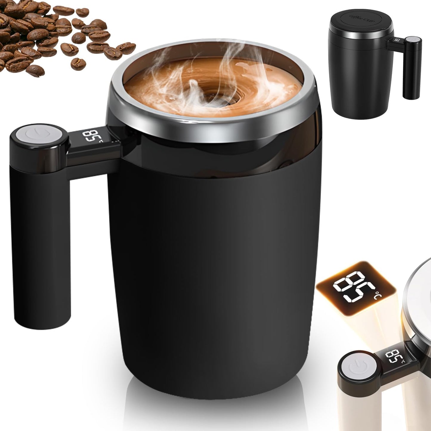 Self-Stirring Magnetic Coffee Mug - Effortless Mixing!