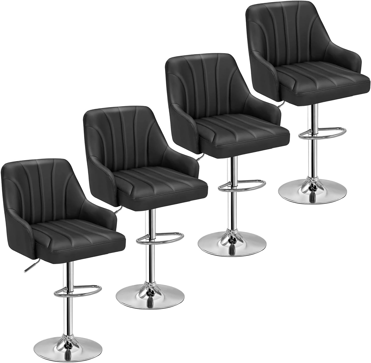 Adjustable Bar Stools Set of 4 for Modern Kitchen and Dining