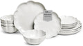 Sango Bethany 12-Piece Scalloped Dinnerware Set for 4 - Modern White