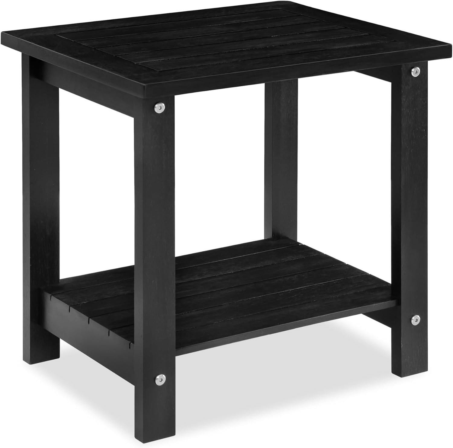 Black Adirondack Outdoor Accent Table for Versatile Use