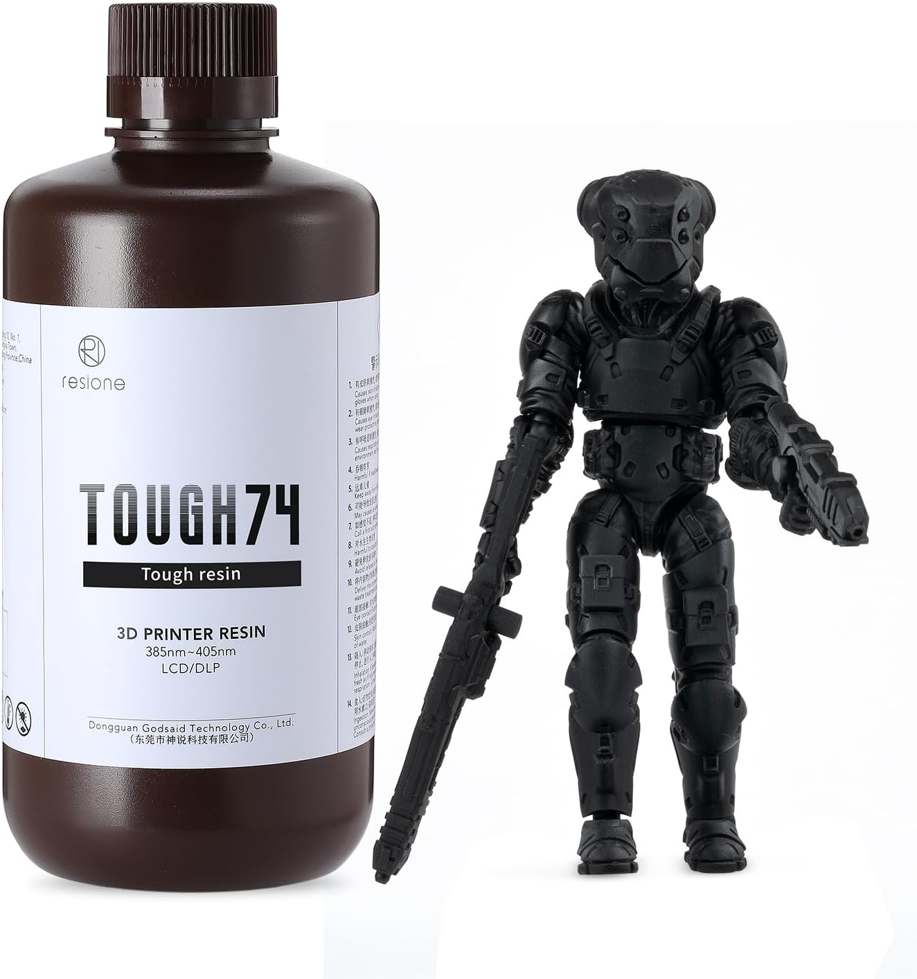RESIONE Tough 74 3D Printer Resin for Durable Miniatures & Figures