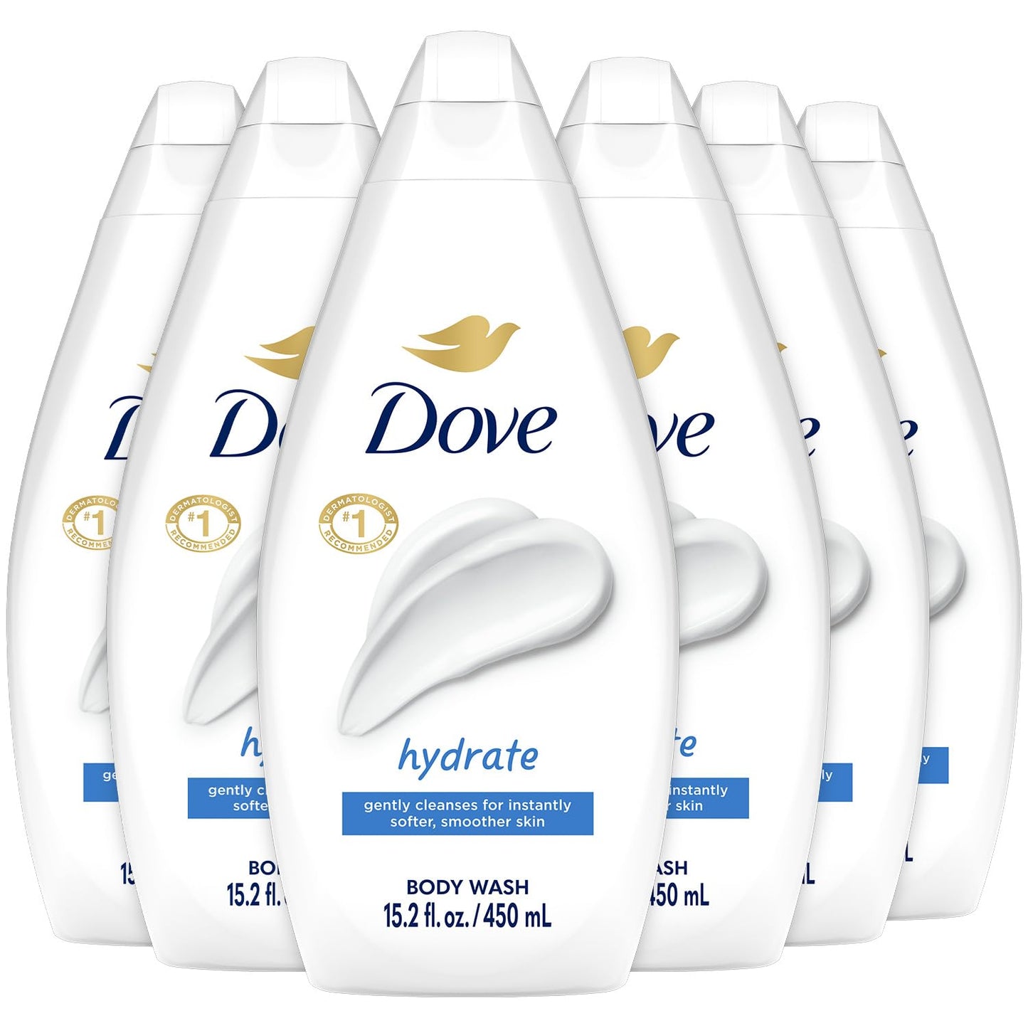 Dove Body Wash Hydrate 6-Pack for Smooth Soft Skin 15.22 Oz