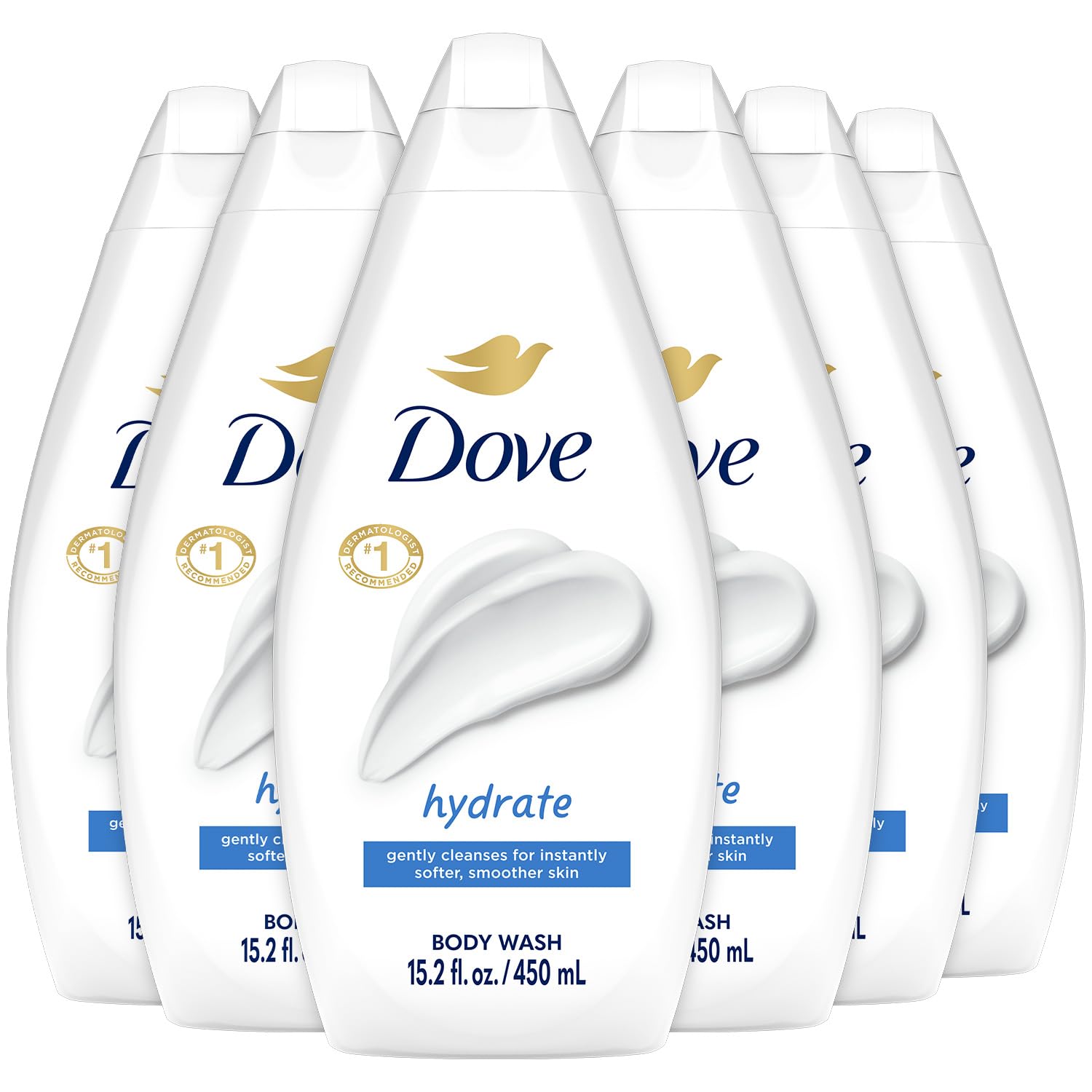 Dove Body Wash Hydrate 6-Pack for Smooth Soft Skin 15.22 Oz