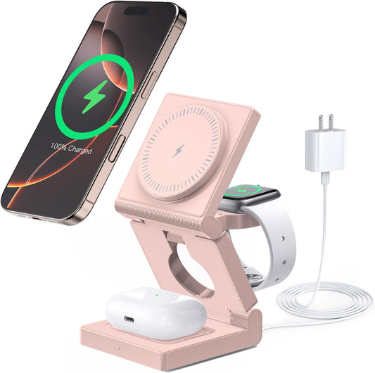 3 in 1 Wireless Charging Station for Apple Devices - Foldable Dock