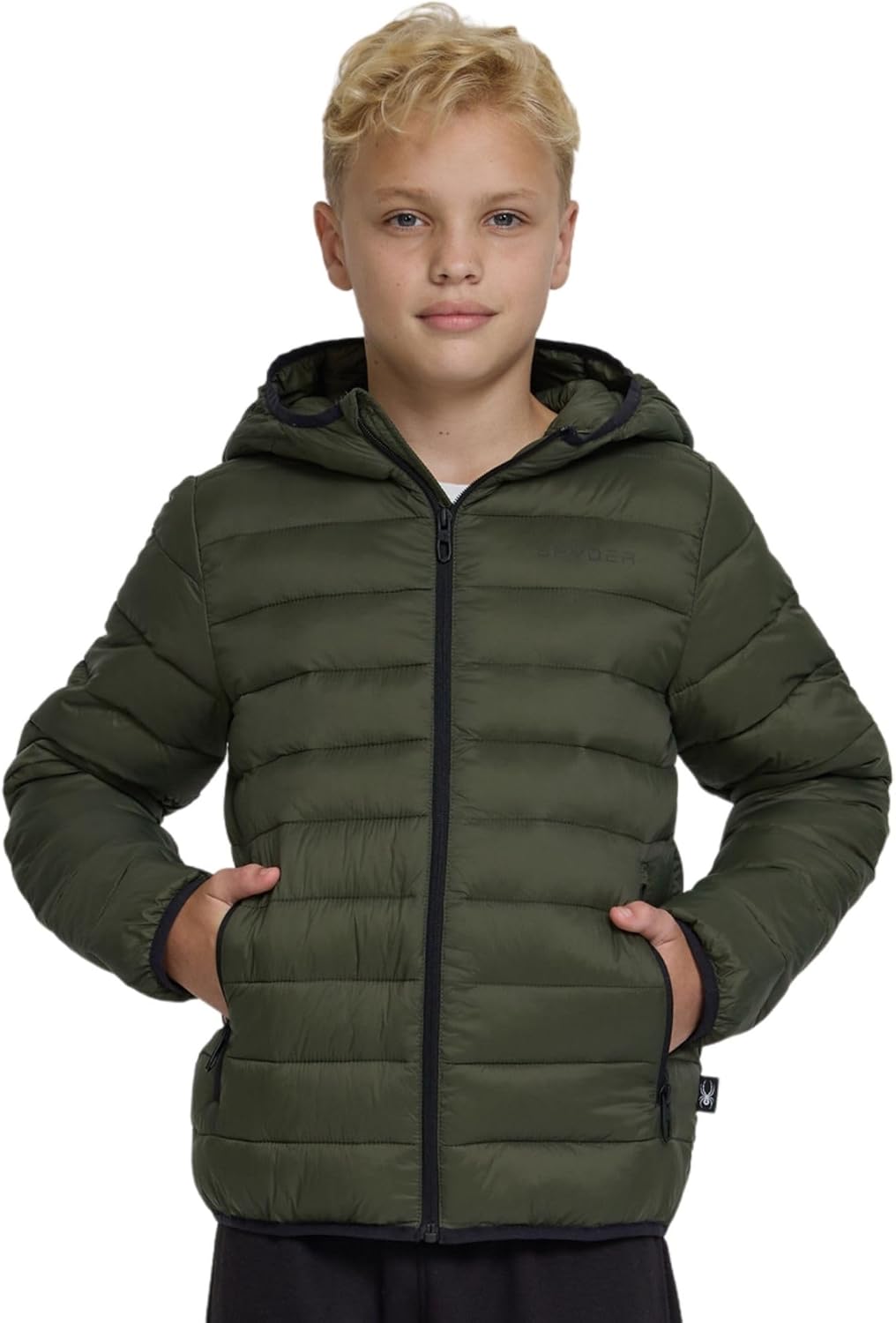 Spyder Boys Puffer Jacket - Lightweight Packable Winter Coat