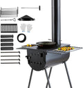 Camping Wood Stove 118in - Portable Tent Stove for Heating & Cooking