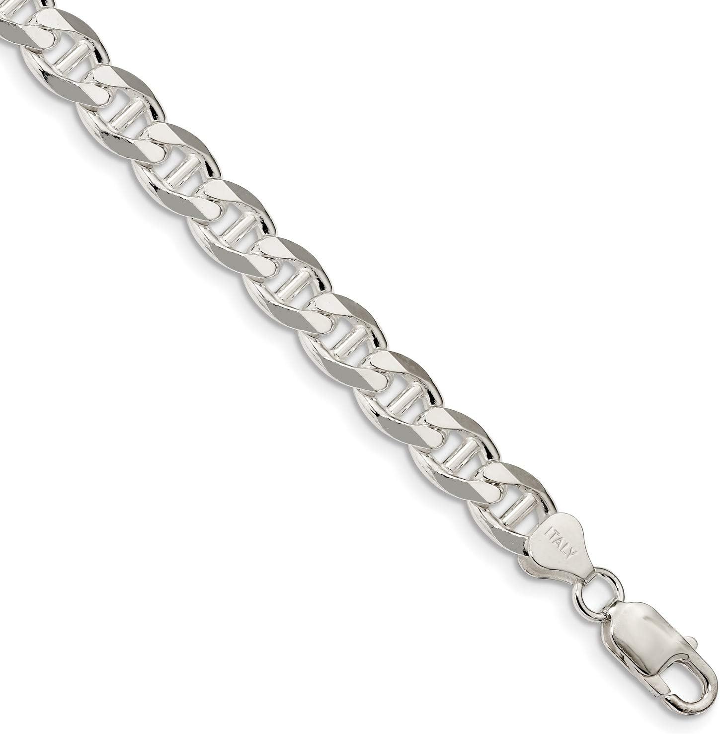 Genuine .925 Sterling Silver Miami Cuban Anchor Chain Necklace