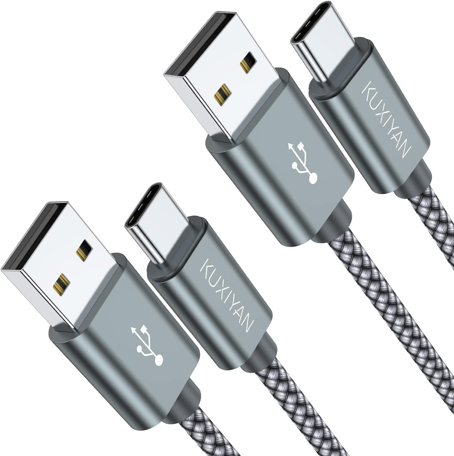 Fast Charge 3FT USB-C Cable (2-Pack) iPhone Samsung Google
