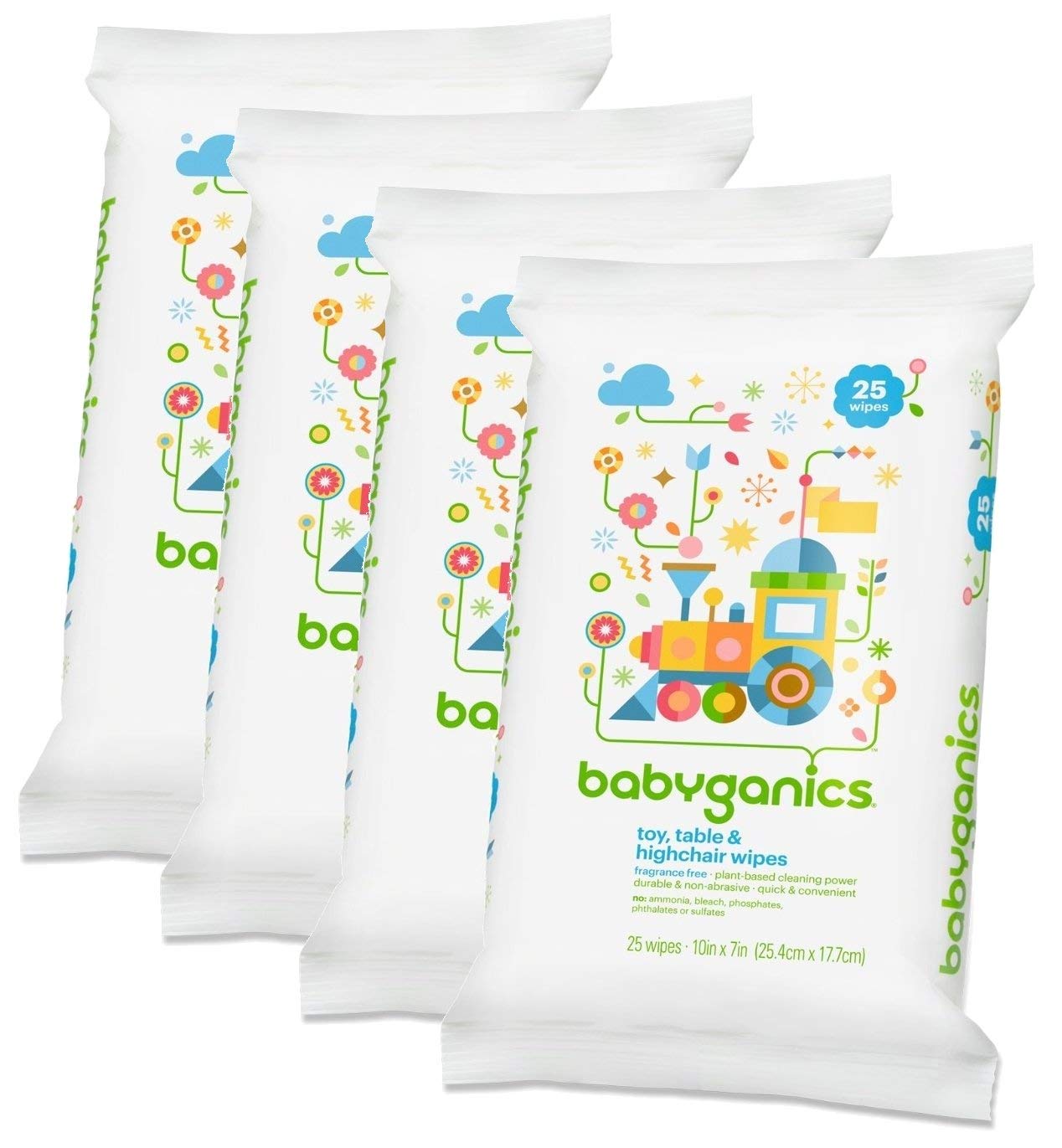 Babyganics Highchair Wipes - Gentle Cleaning for Baby Gear