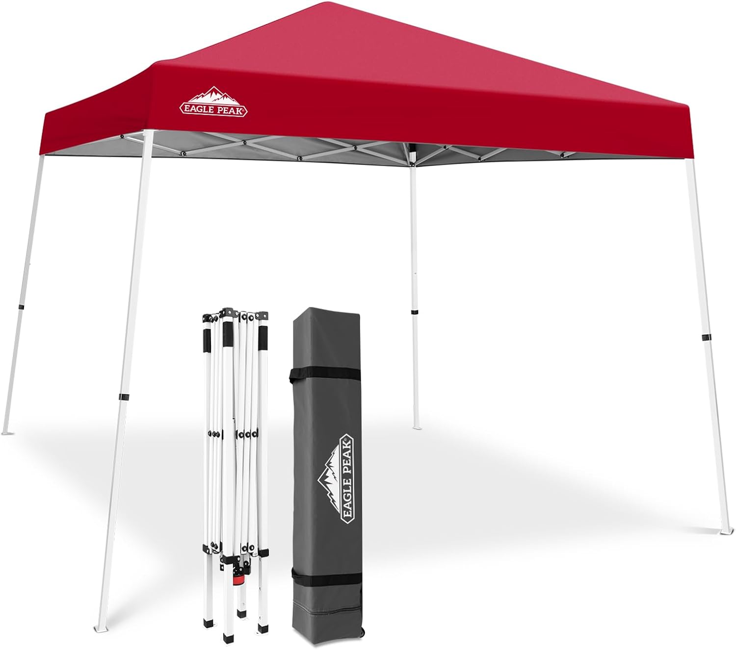 EAGLE PEAK 10x10 Slant Leg Pop-up Canopy Tent for Easy Setup