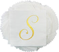 Gold Foil Monogram Napkins - Elegant Touch for Any Occasion