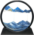 Muyan Moving Sand Art Picture Round Glass 12 in - Calming Desktop Art