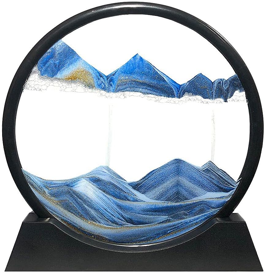 Moving Sand Art Picture for Calming Desktop Decor and Gifts