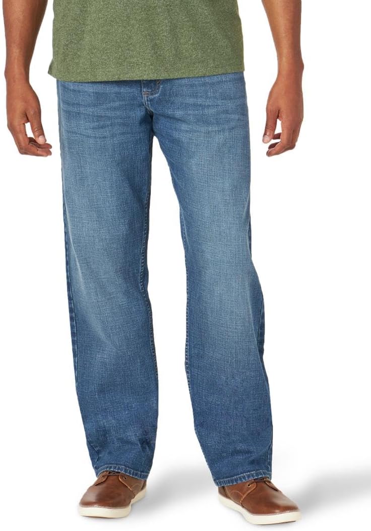Wrangler Men's Free-to-Stretch Relaxed Fit Jean for Comfort