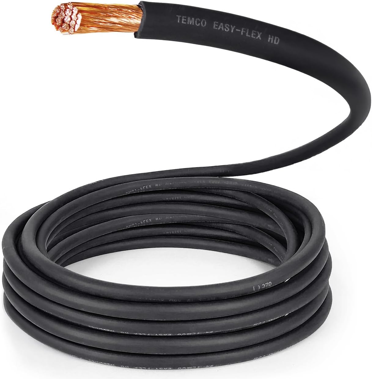 TEMCo 4/0 Gauge AWG 500 Ft Black Flexible Copper Welding Cable