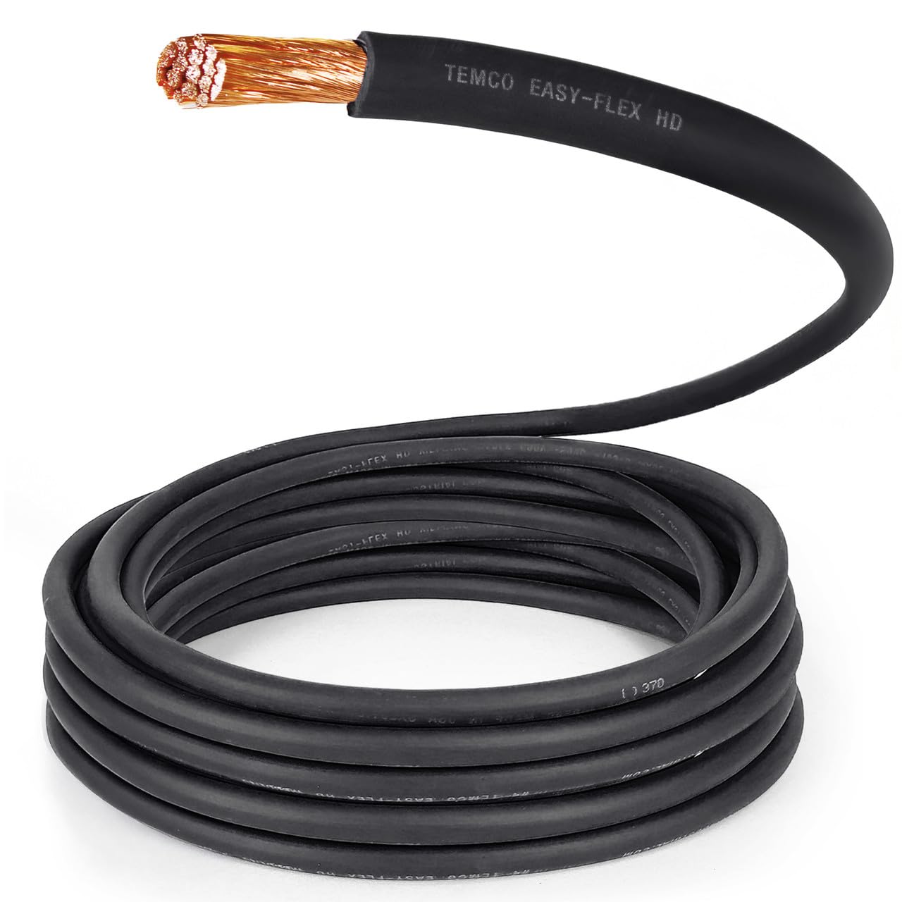 TEMCo 4/0 Gauge AWG 10 Ft Black Flexible Pure Copper Cable