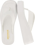 CUSHIONAIRE Women's Pippin Thong Platform Sandal - Memory Foam Comfort