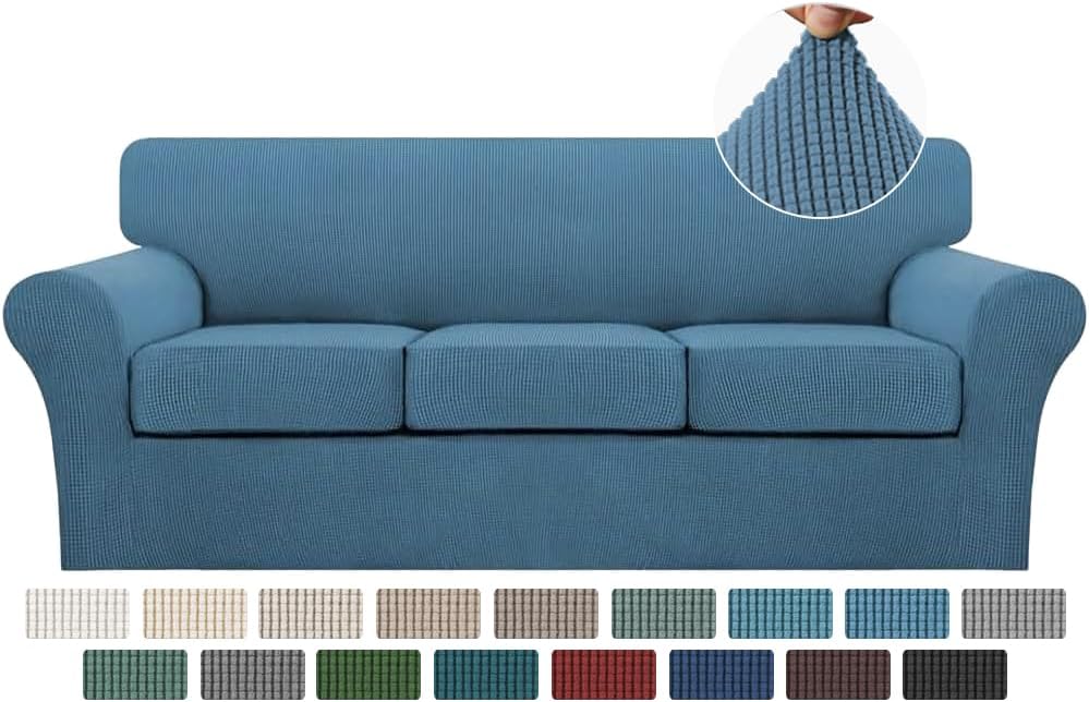 Turquoize 4 Piece Sofa Covers for 3 Cushion Couch Slipcover