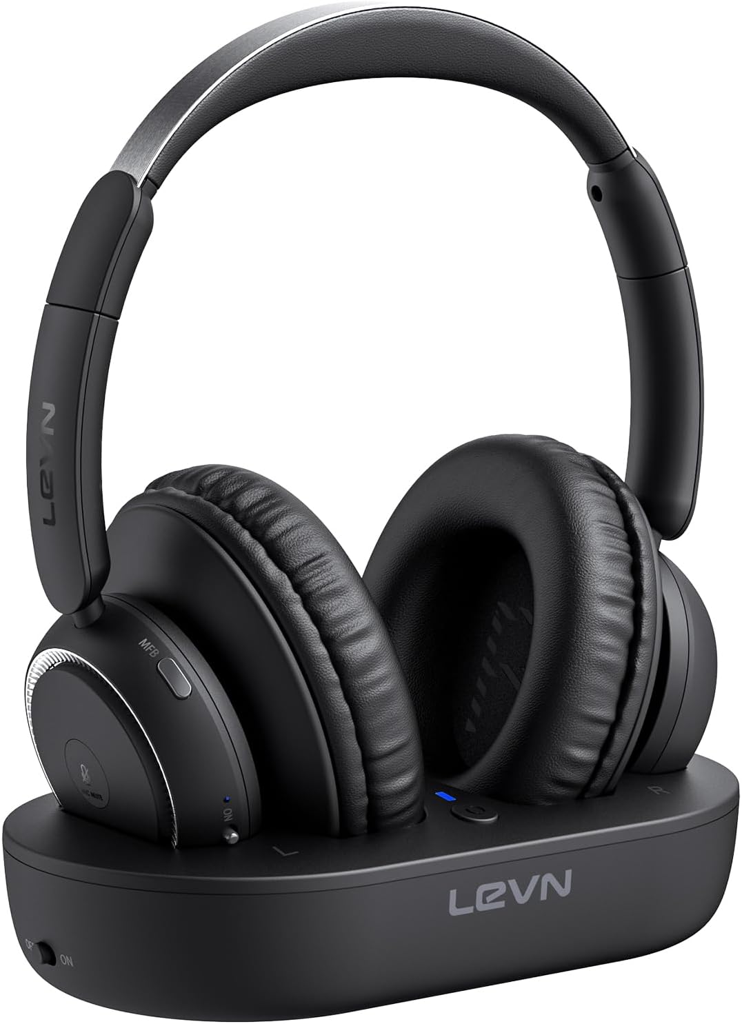 LEVN Wireless TV Headphones: No Audio Delay, Senior-Friendly