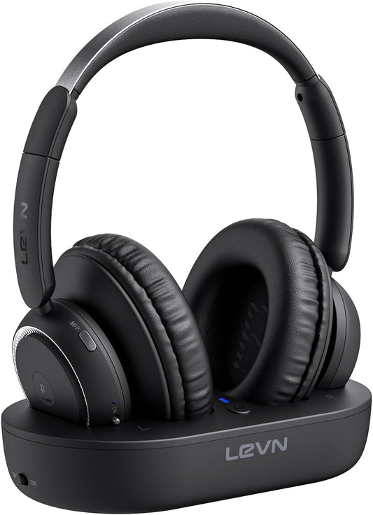 LEVN Wireless TV Headphones: No Audio Delay, Senior-Friendly