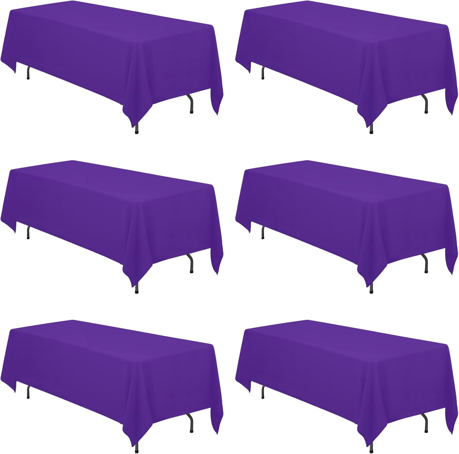 Premium Purple Tablecloths for 6ft or 8ft Rectangle Tables