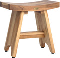 EcoDecors Serenity Teak Shower Bench 18 in - Stable Shower Seat