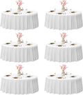 EMART Round Tablecloth White 108 inch for Weddings and Events