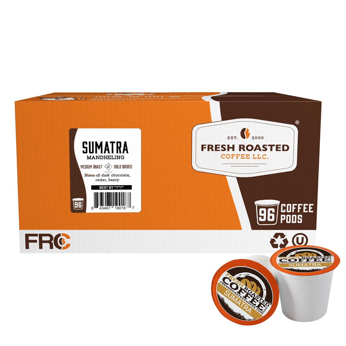 Sumatra Mandheling Fresh Roasted Coffee Pods for K Cups