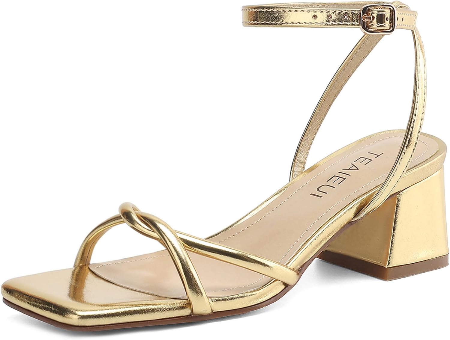 Women's Strappy Heels for Dressy Occasions with Chunky Block Heel