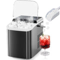 Countertop Ice Maker with Scoop and Basket - Fast Bullet Ice Ready in