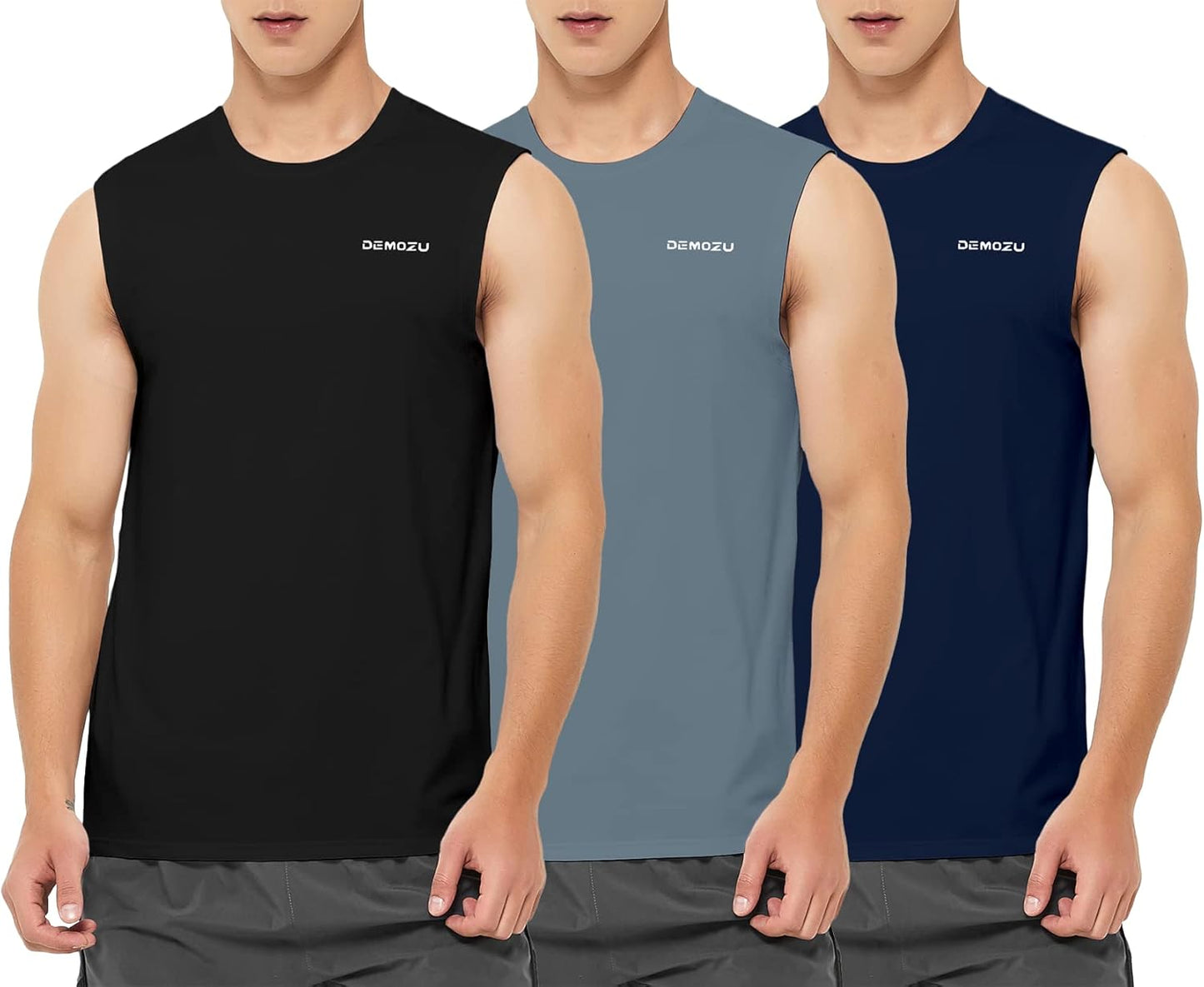DEMOZU Men's Sleeveless Workout Shirt for Gym and Athletic Use