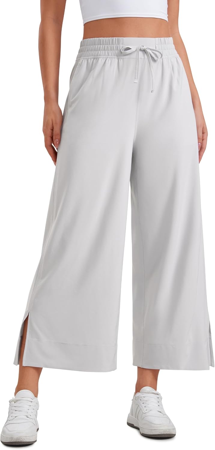 CRZ YOGA Lightweight Wide Leg Cropped Pants for Women - Perfect Fit