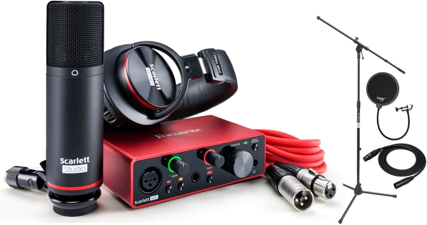 Focusrite Scarlett Solo Studio 3rd Gen USB Audio Interface Bundle
