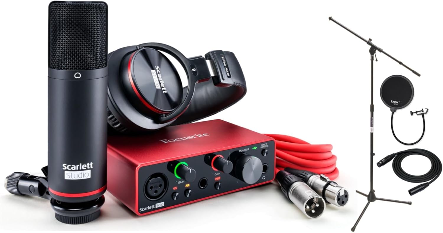 Focusrite Scarlett Solo Studio 3rd Gen USB Audio Interface Bundle