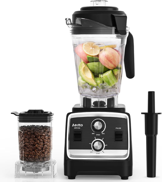 Aeitto 1800W Blender: Extra Large Capacity & Versatile 2-in-1 Combo