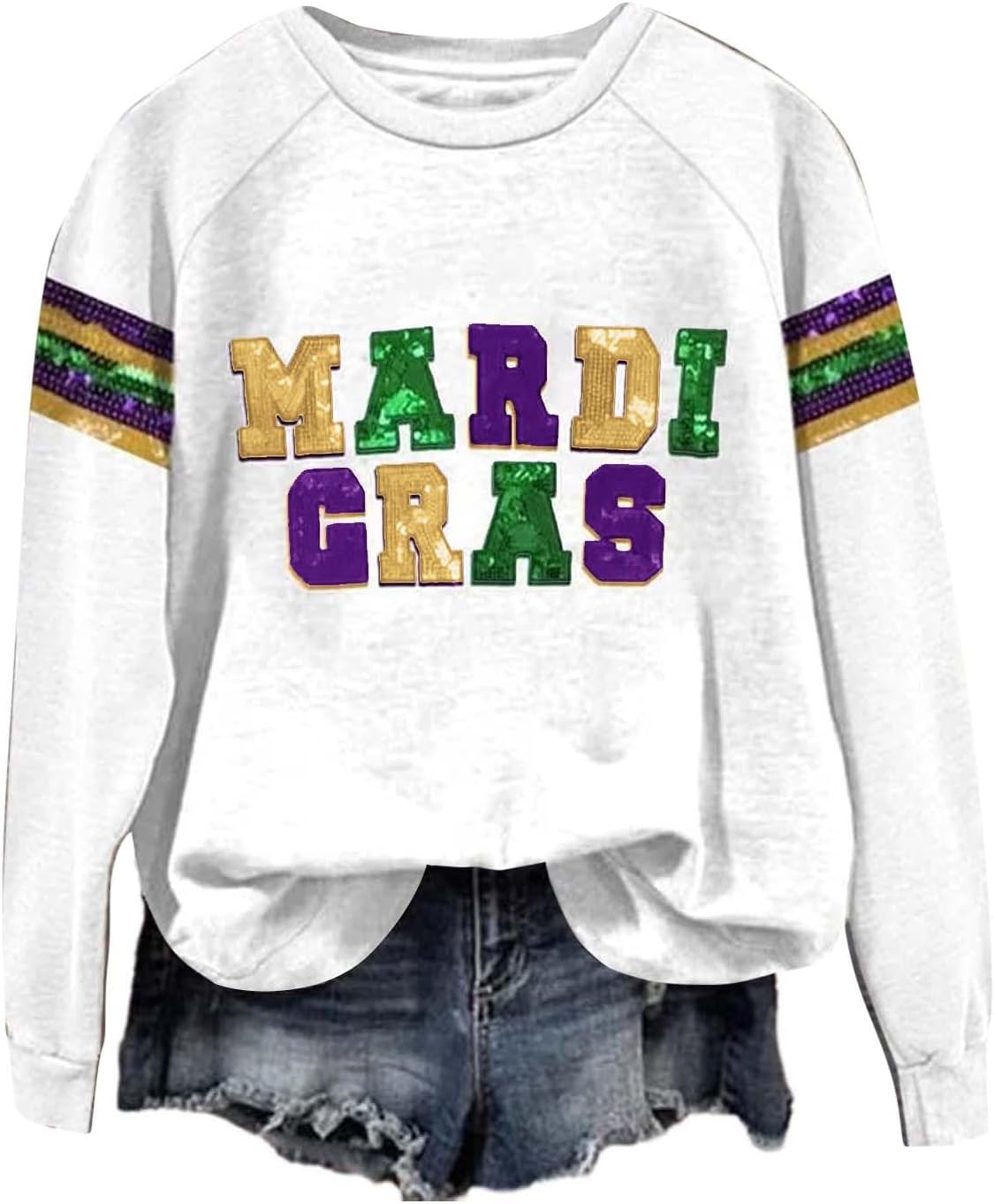 Mardi Gras Sequin Shirt - Fun Carnival Style!