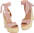 Womens Espadrilles Wedges Sandals Heels Open Toe Lace Up (Style 7MTS)