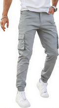 GINGTTO Mens Cargo Jogger Pants Slim Fit Stretch Zipper Pockets not