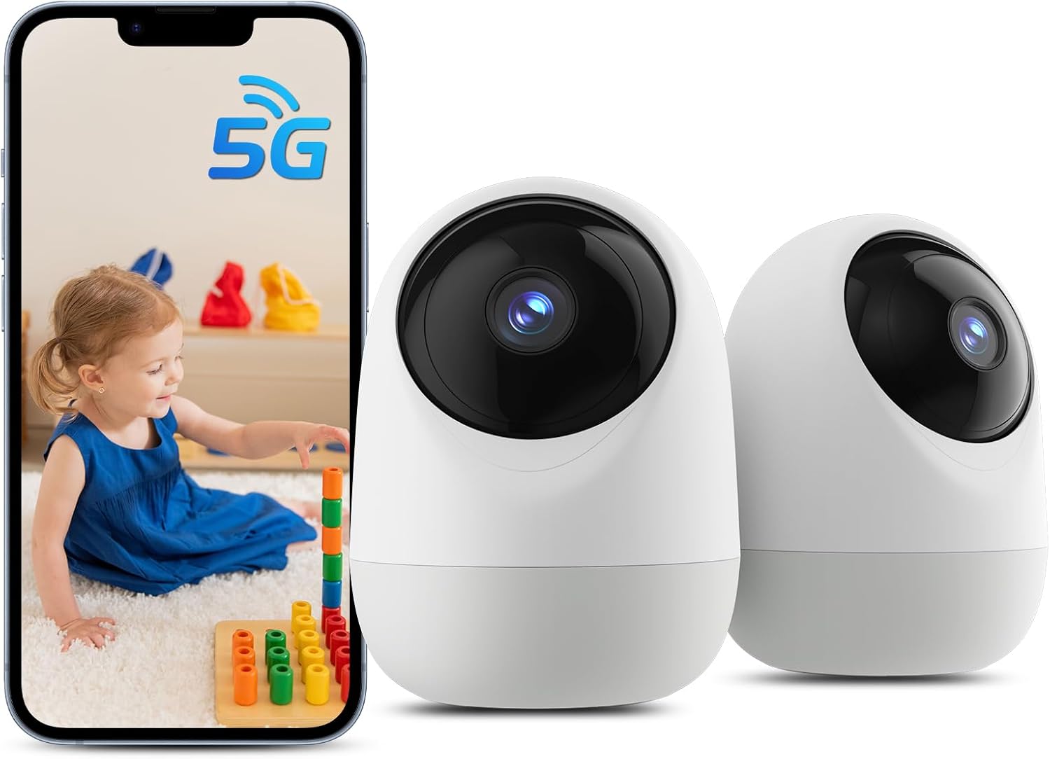 5Ghz Indoor Security Camera with Motion Detection and Audio