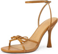 Bow Heels for Women 4 in Stiletto Sandals with Bow Accent