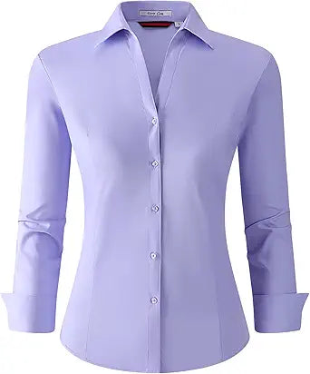 Stylish Womens Button Down Shirt for Business Casual Wear