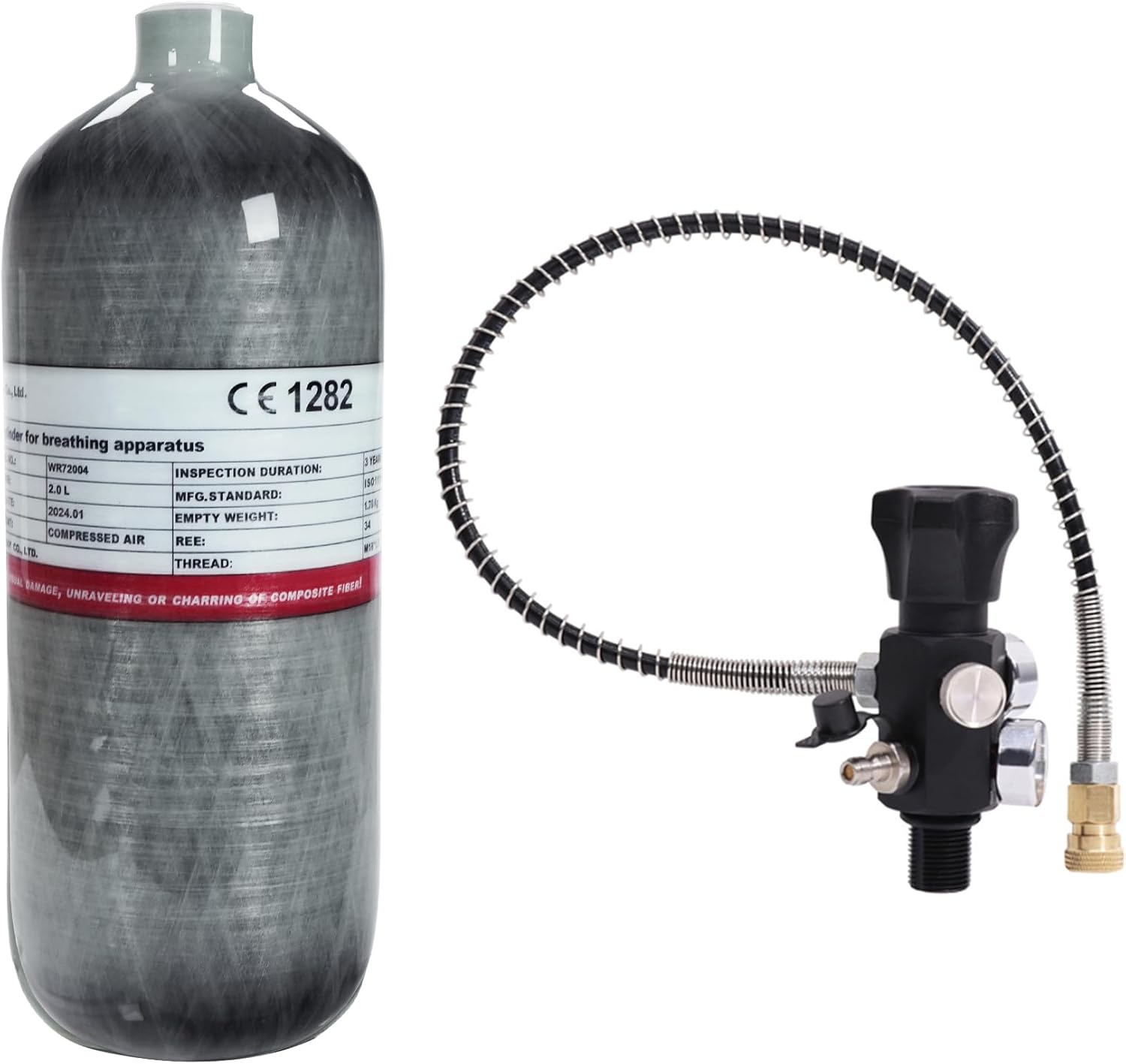 TUXING 4500Psi Carbon Fiber Scuba Tank - Lightweight & Durable