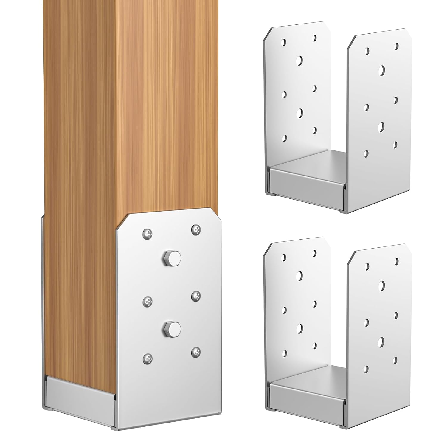 SPACEEUP 4x4 Post Base for Deck Railing Support and More
