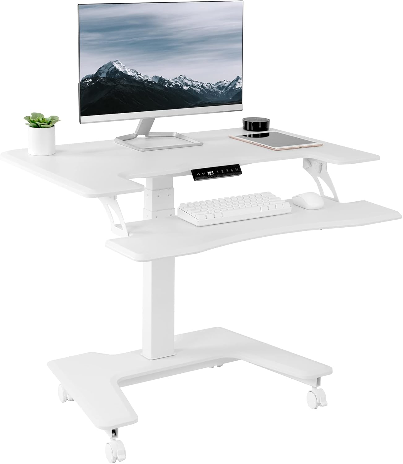 Effortlessly Mobile Standing Desk w/ Wheels