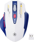Wireless Mouse with Visible Battery Display - Rechargeable, 4 DPI