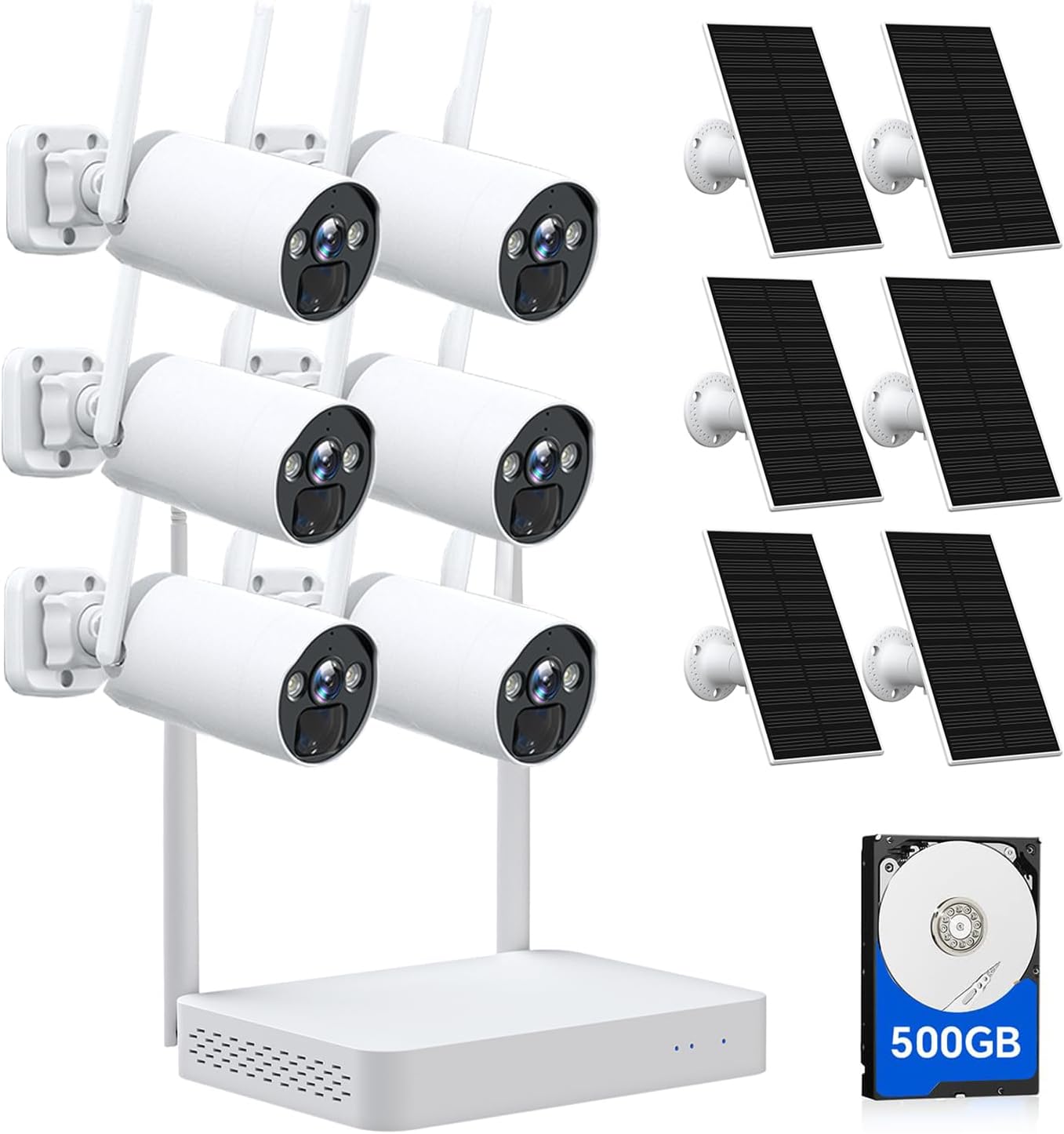 Solar Security Cameras Wireless Outdoor with Color Night Vision