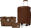 LARVENDER Luggage Sets 3 Piece 20in Carry-On Set - Durable Hardside