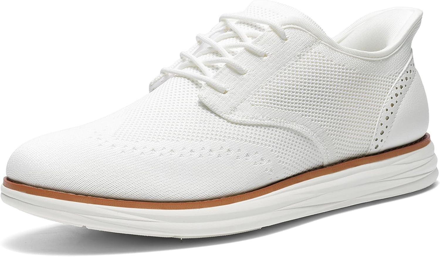 Bruno Marc Men's KnitFlex Craft Mesh Oxfords for All-Day Comfort