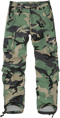 Sobrisah Women Mid-Rise Cargo Pants Casual Heavy Cotton - 8 Pockets