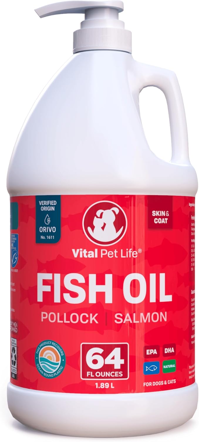 Fish Oil for Dogs - Natural Supplement for Healthy Skin & Coat